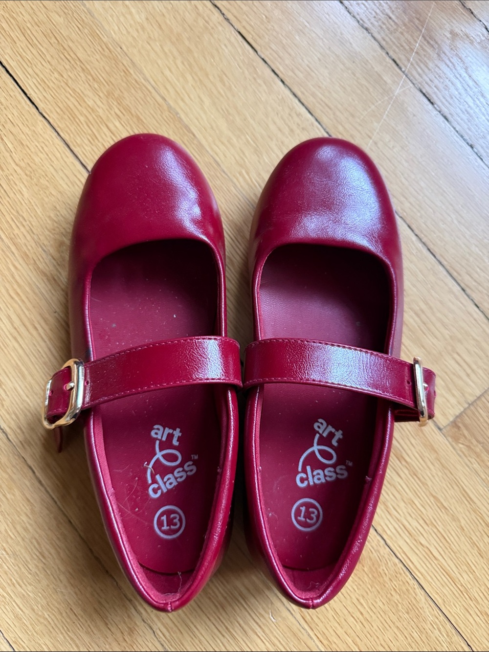 art class Girls' Crimson Mary Jane Dress Shoes with Buckle